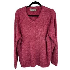 012 Croft & Barrow V Neck Pullover Pink Mauve 1X